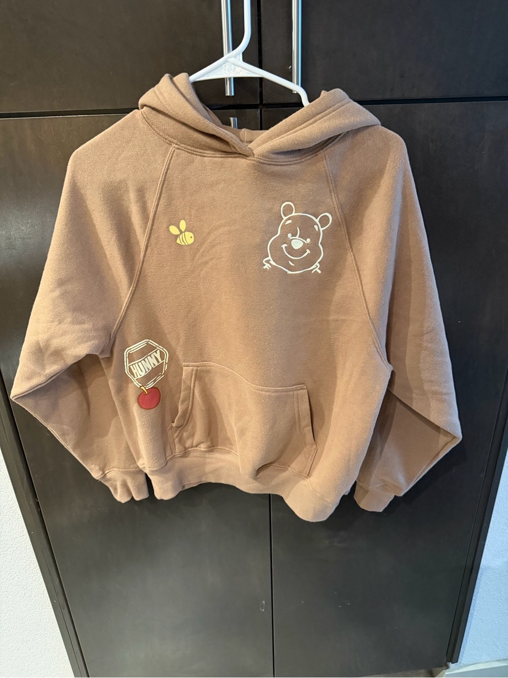 Disney Women's Crewneck Hoodie in Light Brown with Winnie-the-Pooh Motifs